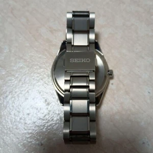 SEIKO Black Dial SBTM341 7B72-0AG0 Solar Battery Analog Men's Watch Used - Picture 1 of 8