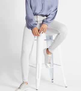 M&S (Marks & Spencer) Unhemmed Superskinny White Jeans 18 20 24 RRP £19.50 - Picture 1 of 5