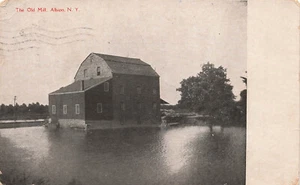 ALBION NY NEW YORK OLD MILL 1909 VINTAGE POSTCARD 091224 T - Picture 1 of 2