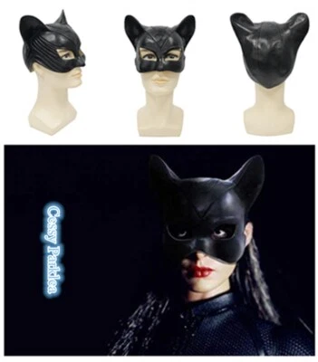 SN-E3-4Latex Rubber Catwoman Superhero Halloween Book Week Costume Mask - Image 1 of 4