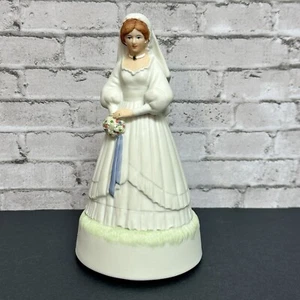 THE BRIDE 1985 International Gallery of Art Figurine Music Box w Girl Behind Her - Picture 1 of 16