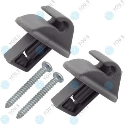 2 pieces YOU.S original sun visor clip + screws gray for Renault Scenic i II - Image 1 of 4