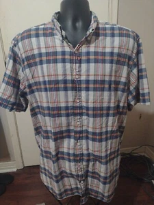 Ralph Lauren Authentic Bleeding Madras Plaid Short Sleeve Shirt Men's 1XB Big - Picture 1 of 12