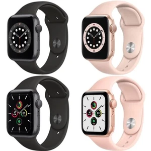 Apple Watch SE 40MM Aluminium Doré (GPS + LTE) avec Bracelet Noir H043 - Photo 1 sur 9