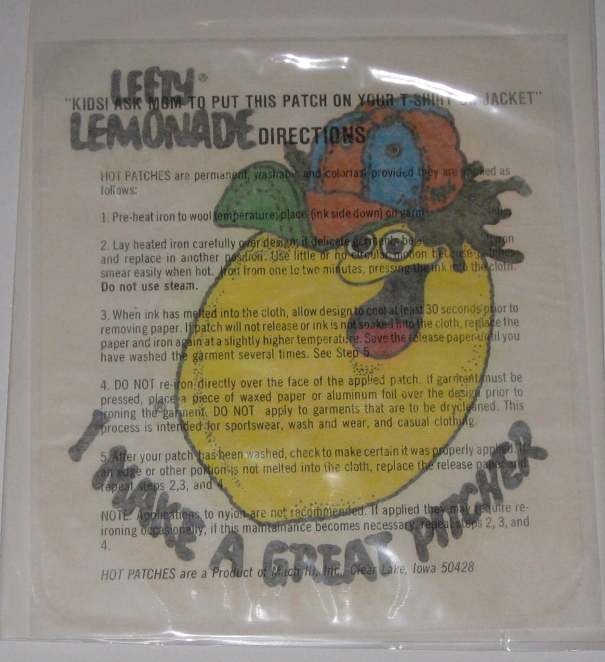 PLANCHA DE LIMONADA ZURDA CARA DIVERTIDA PILLSBURY DE COLECCIÓN EN TRANSFERENCIA Foto 1 de 1