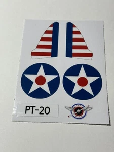 Die-cut Cox .020 PT-20 Airplane Sticker Set (Reproduction) * Fuel Resistant * - Picture 1 of 1