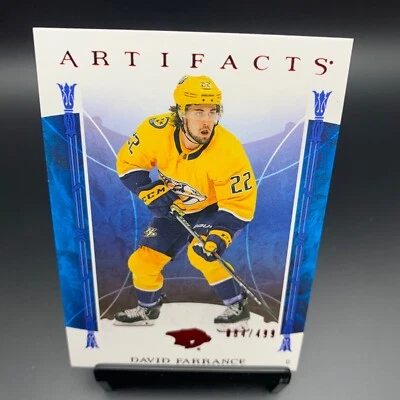 2022-23 UD Artifacts #24 David Farrance Ruby /499 Nashville Predators - Image 1 of 2