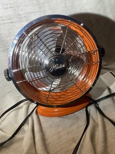 Hunter Table Fan Orange Model 90413 2 Speed 9 Inch - Picture 1 of 7