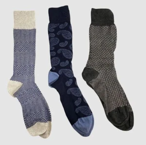 Cole Haan Men's Gray 3-Pair Pack Logo Knit Piqué Texture Crew Socks Shoe 7-12 - Picture 1 of 1