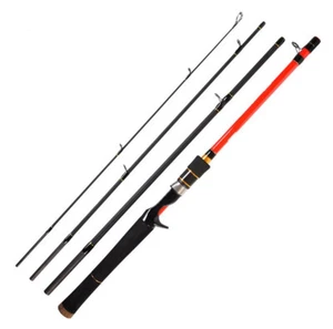 1.8m-2.4m Fishing Rods 4 Section Rods Spinning Casting Fishing Travel Rod Poles - Picture 1 of 43