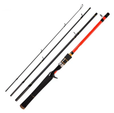 1.8m-2.4m Fishing Rods 4 Section Rods Spinning Casting Fishing Travel Rod Poles - Image 1 of 4