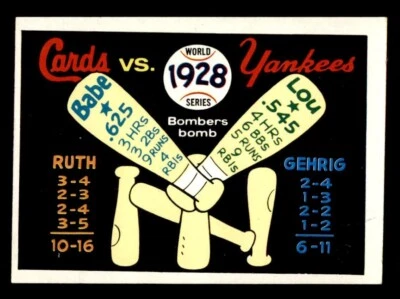 1970 Fleer World Series Baseball #25 1928 Cards vs Yankees VG - Image 1 of 2