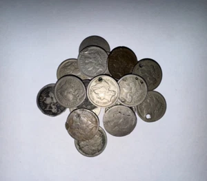 ☆ Early U.S. Three Cent Coin 3 Cent Piece CULL ☆ 1865-1889 ☆ Old Antique Coin ☆ - Picture 1 of 4