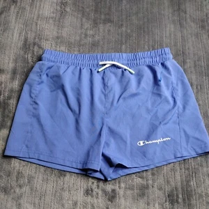 Champion Shorts Womens Small 10/12 Women's Blue Pull-On Logo - Picture 1 of 9
