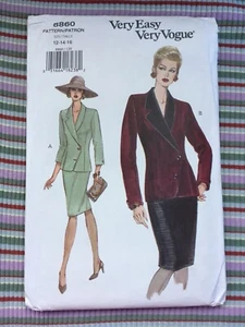 Vogue Sewing Pattern 8860 Misses Jacket & Skirt Suit Size 12 14 16 Uncut FF - Picture 1 of 6