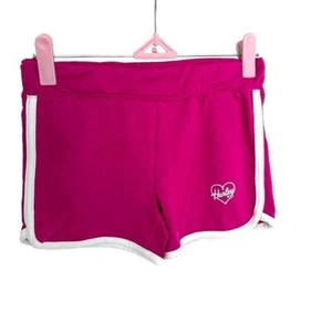 Hurley Girls Pink Dolphin Hem Shorts Size S. White Trim cotton blend - Picture 1 of 8