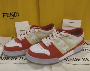 FENDI MATCH CALFSKIN SNEAKERS FENDI SIZE 7 E - Picture 1 of 3