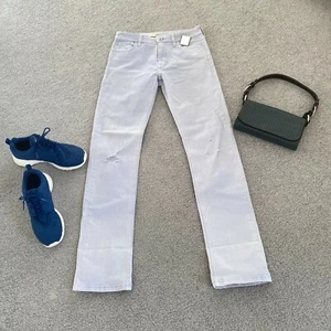 Pilcro and the Letterpress Light Wash Denim Jeans Slim Straight Size 25  - Picture 1 of 11