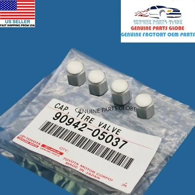 GENUINE OEM LEXUS IS ES350 GS GX LS LX ALUMINUM TIRE VALVE CAP SET 90942-05037 - Image 1 of 3