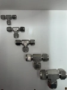 Stainless 316L Imperial Compression Tee Fittings - Picture 1 of 3