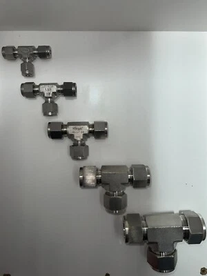 Stainless 316L Imperial Compression Tee Fittings - Image 1 of 3