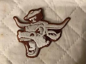 Texas Longhorns vintage iron on embroidered patch 3.5" x 3” - Picture 1 of 3