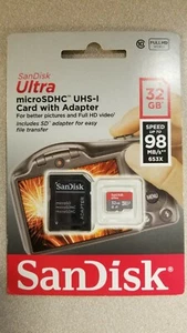 SANDISK MICRO SD CARD 32GB ULTRA CLASS 10 A1 MEMORY TF CARD-NEW - Picture 1 of 1