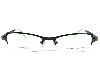 Prodesign denmark Eyeglasses Frames 1348 C.6031 49/17 Black Green 49-17-135 - Image 1 of 4