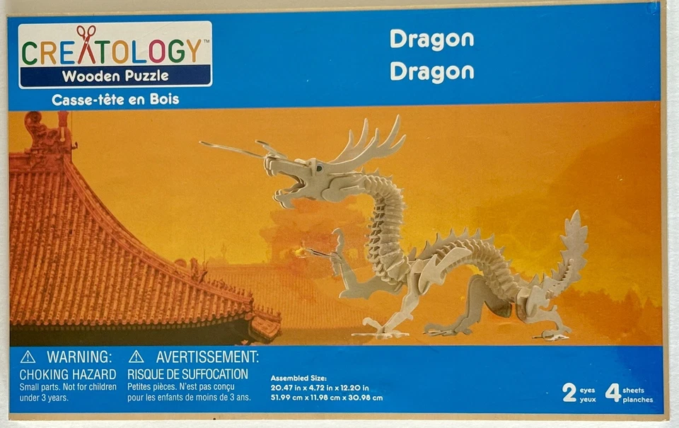 Creatology 3d Dragon Wooden Puzzle Construction Kit Factory