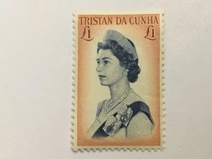 old stamp TRISTAN DA KUNHA 1 pound QEII - Picture 1 of 2