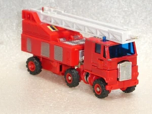 De colección Intex Zee Die Cast Motorizado Mega Moto Bot Rojo Camión de Bomberos Motor 1985 - Imagen 1 de 9