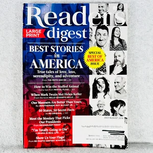 Readers Digest LARGE PRINT Magazine July August 2016 Best of America Mark Twain - Picture 1 of 4