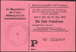 Buono per un litro di Petrolio - 1945 - dopoguerra Germania - #N13 - Foto 1 di 4