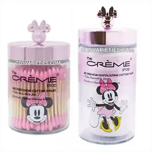 The Creme Shop Minnie Mouse Jar Set of 2 Cotton Swabs@Exfoliating Pads - Picture 1 of 3