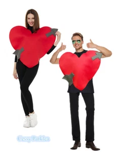 Z-D4-2 Red Hearts Valentine's Day Love Cupid Hens Night Costume Tunic - Picture 1 of 9