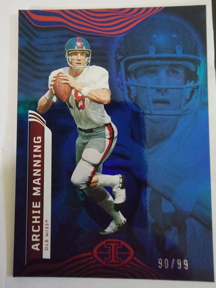 Archie Manning 2023 Panini Chronicles Blue Illusions 90/99 Football Card #2 - Image 1 of 4