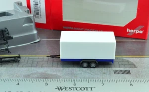 Herpa 055437 Towing Closed Trailer for SUV - Small Truck HO 1:87 - Picture 1 of 5