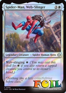 Spider-Man, Web-Slinger 0016 MTG Marvel's Spider-Man Common NP Foil - Picture 1 of 1