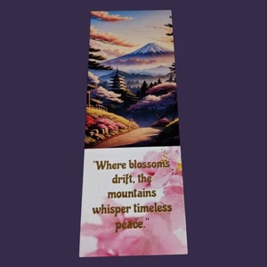 Blossoms & Mountains Bookmark – Tranquil Path Series - Japan - Picture 1 of 2