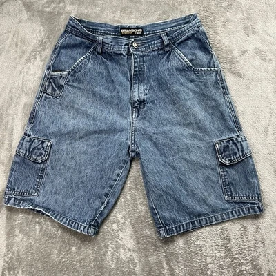 Pantalones Cortos Y2K Billabong Denim Cargo Para Mujer Grunge Skater 30x8 Foto 1 de 4