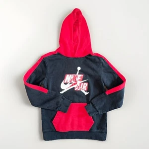 Boys/Youth NIKE AIR JORDAN Jumpman HOODIE Sweatshirt - Sz XL 13-15 - Black & Red - Picture 1 of 7