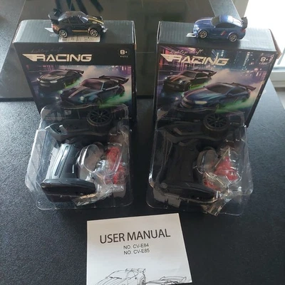 2,4G 1:64 RC Ferngesteuertes Auto Rennwagen 4WD Driftauto Racing Drift Car 2 Stk - Bild 1 von 4