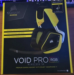 Corsair VOID PRO RGB WIRELESS Gaming Headset PC Dolby 7.1 gelb - Bild 1 von 3