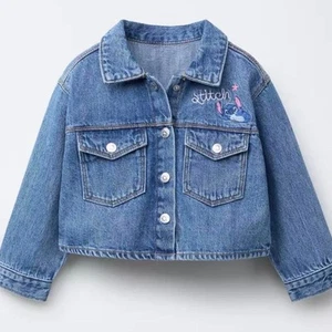 Zara girls Disney Lilo & Stitch denim jacket Size 2 years - Picture 1 of 4