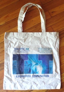 Vintage Distressed MERCK TnT A POWERFUL COMBINATION Small Canvas Tote Bag - Picture 1 of 4