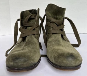Naturalizer Lace Up Women's Green Brown Suede Leather Zip Ankle Boots Size 8.5M - Picture 1 of 10