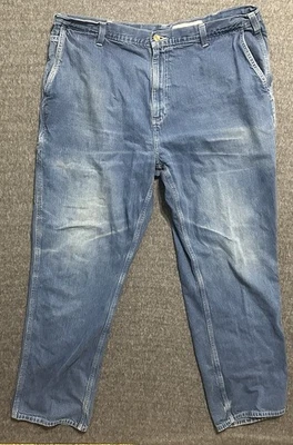 Carhartt Dungaree Mens Jeans Size 42x32 Carpenter Utility Denim Workwear - Image 1 of 4