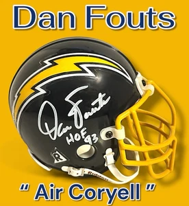 DAN FOUTS AUTOGRAPHED SIGNED SAN DIEGO CHARGERS THROWBACK MINI HELMET wAP/COA - Picture 1 of 8