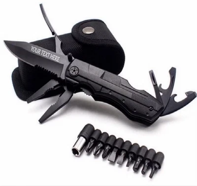SUPPLYMARTONLINE Engraved Multitool Knife – Custom Name Camping Tool Gift for Outdoor Adventures