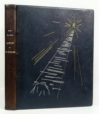 📖 PAUL CLAUDEL - RELIURE D'ART PLEIN MAROQUIN SIGNÉE-LA ROSE ET LE ROSAIRE-1946 - Photo 1/4